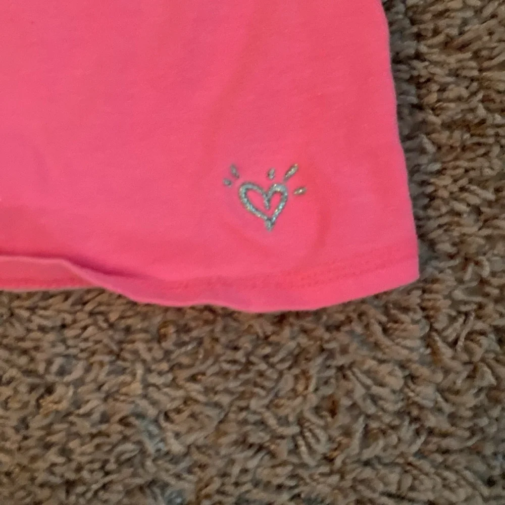 Justice size 12 bright neon pink spaghetti strap tank top